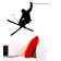 Skifahrer als Wandtattoo